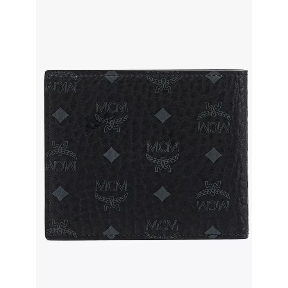 MCM Men’s Bifold Wallet In Visetos Original Black